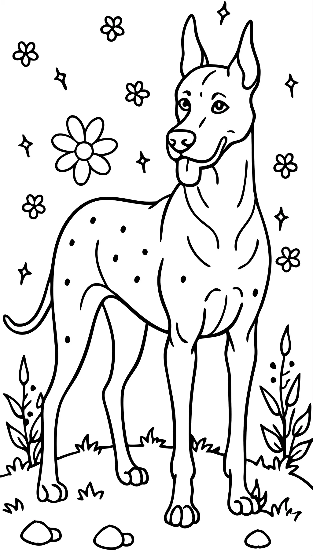 great dane coloring page